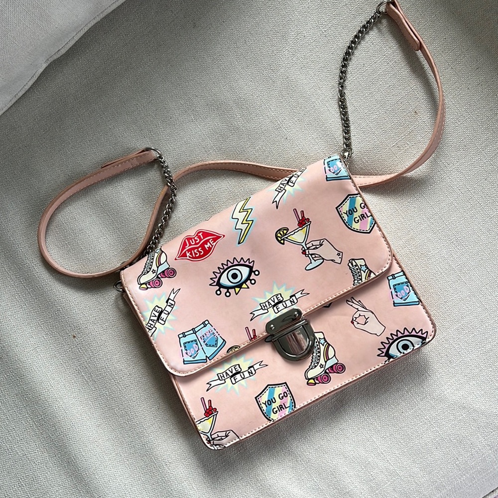 NAF NAF cross body pink bag